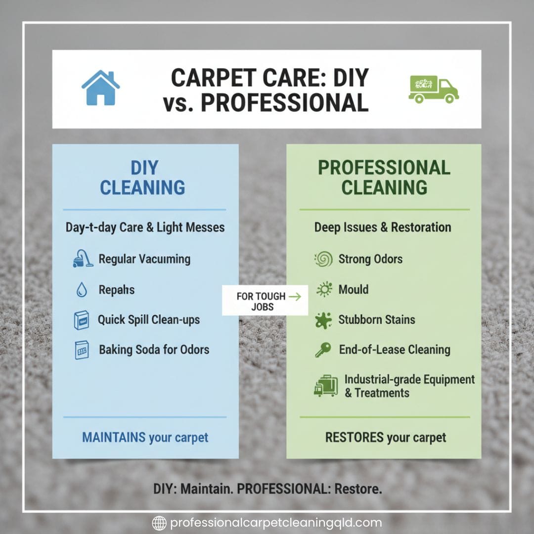 DIY vs professional carpet cleaning